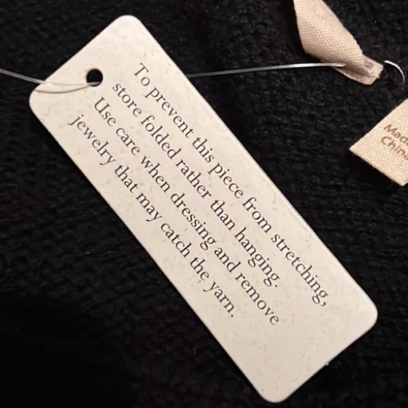 Soft Surroundings Sydney Cable Wool Blend Sweater in Black - Picture 11 of 15